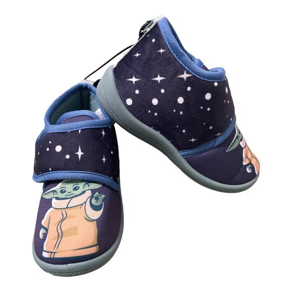 Star Wars Baby Yoda Toddler Slippers With Rubber Soles Size 7/8 - Picture 2 of 9